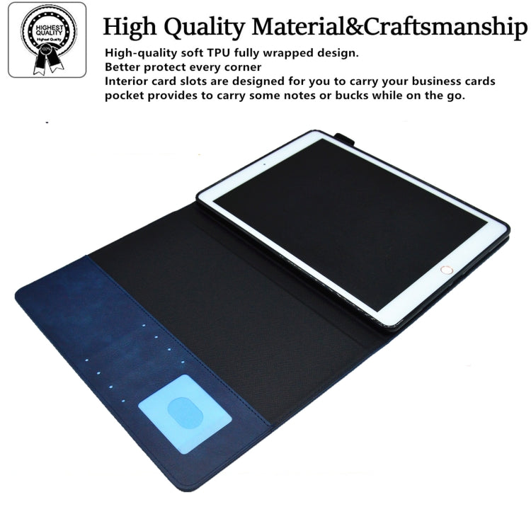 For iPad 10.2 2020&2019 / Air 10.5 Suede Cross Texture Magnetic Clasp Leather Tablet Case