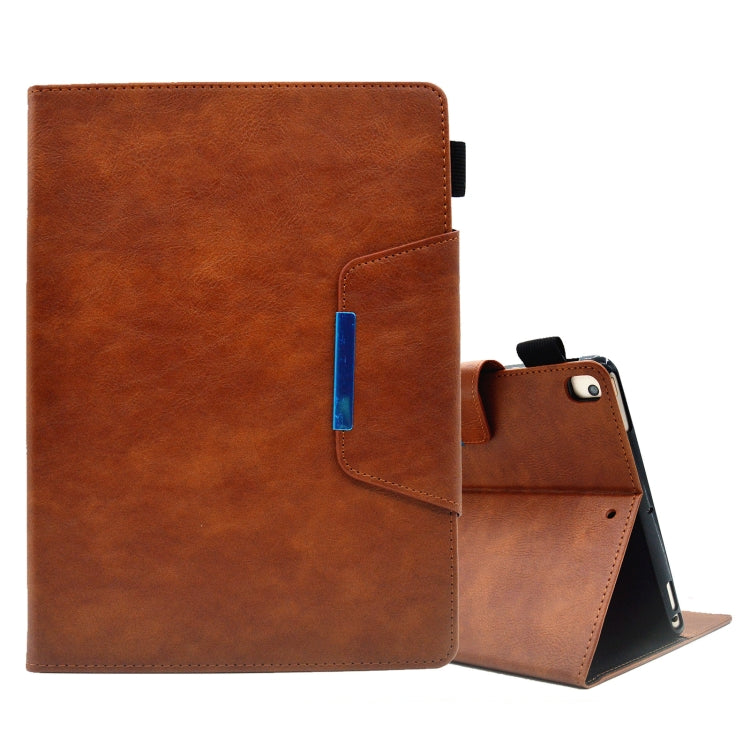 For iPad 10.2 2020&2019 / Air 10.5 Suede Cross Texture Magnetic Clasp Leather Tablet Case