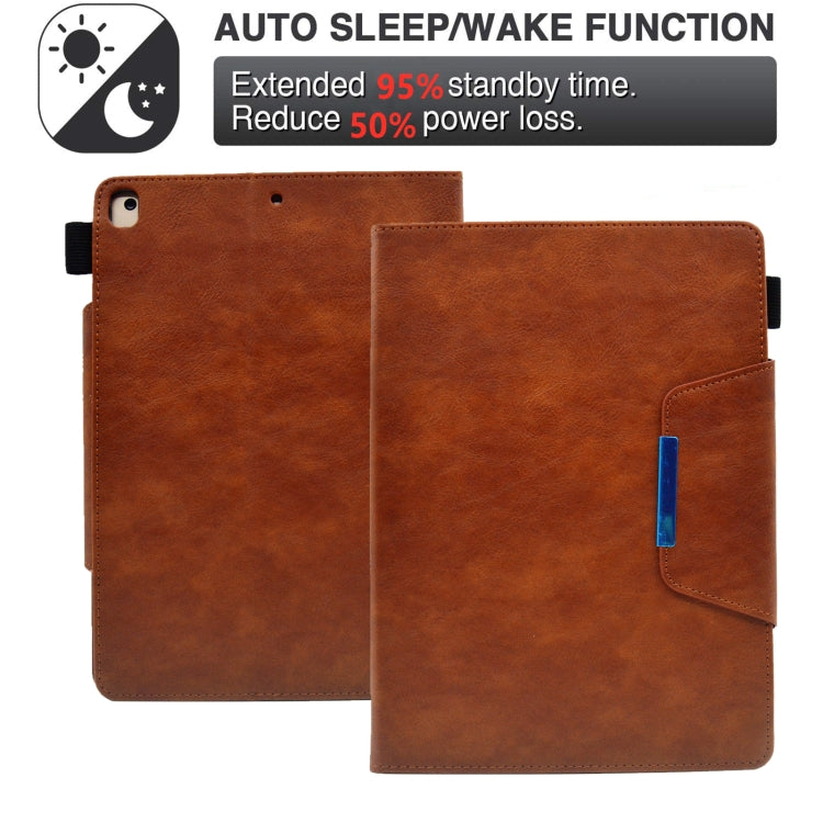 For iPad 10.2 2020&2019 / Air 10.5 Suede Cross Texture Magnetic Clasp Leather Tablet Case