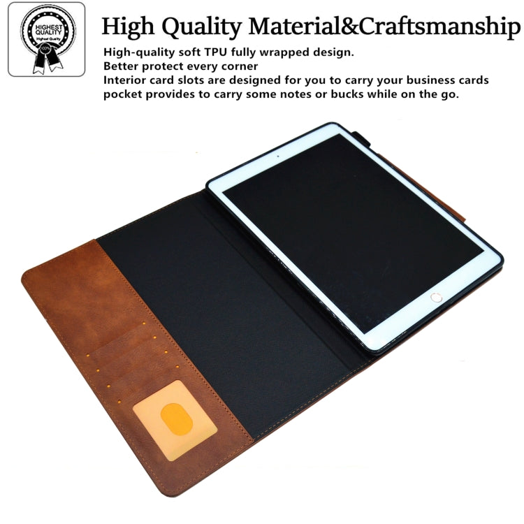 For iPad 10.2 2020&2019 / Air 10.5 Suede Cross Texture Magnetic Clasp Leather Tablet Case