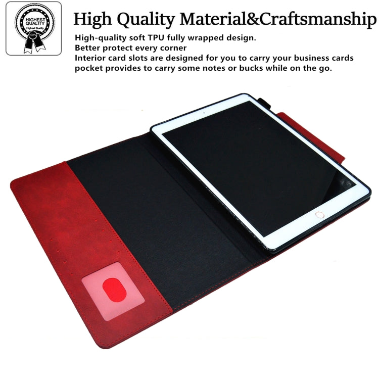 For iPad 10.2 2020&2019 / Air 10.5 Suede Cross Texture Magnetic Clasp Leather Tablet Case