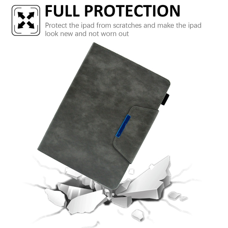 For iPad mini 6 Suede Cross Texture Magnetic Clasp Leather Tablet Case