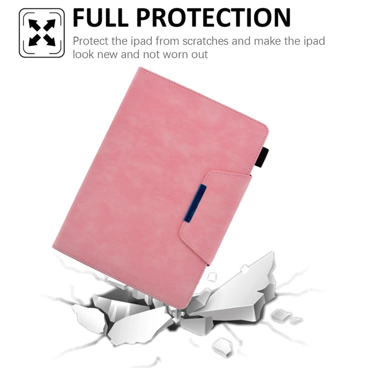 For iPad mini 6 Suede Cross Texture Magnetic Clasp Leather Tablet Case