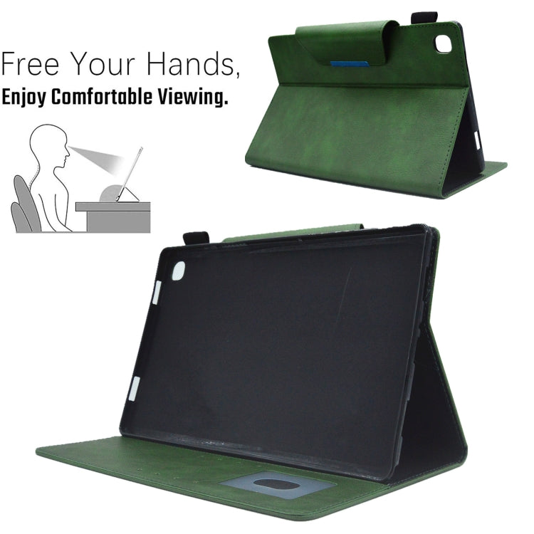 For Samsung Galaxy Tab A8 10.5 2021 Suede Cross Texture Magnetic Clasp Leather Tablet Case
