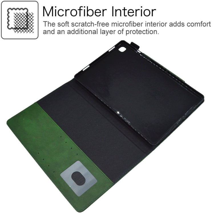 For Samsung Galaxy Tab A8 10.5 2021 Suede Cross Texture Magnetic Clasp Leather Tablet Case