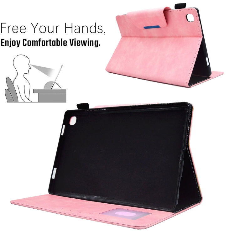 For Samsung Galaxy Tab A8 10.5 2021 Suede Cross Texture Magnetic Clasp Leather Tablet Case