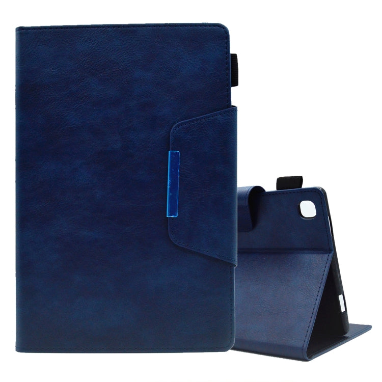 For Samsung Galaxy Tab A8 10.5 2021 Suede Cross Texture Magnetic Clasp Leather Tablet Case