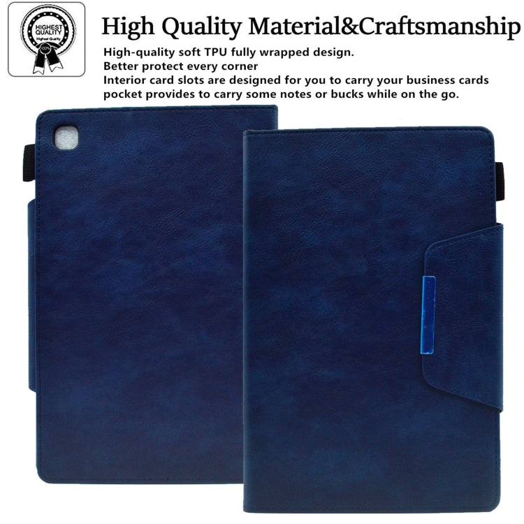 For Samsung Galaxy Tab A8 10.5 2021 Suede Cross Texture Magnetic Clasp Leather Tablet Case