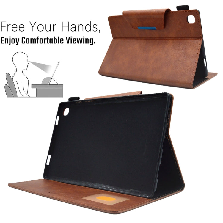 For Samsung Galaxy Tab A8 10.5 2021 Suede Cross Texture Magnetic Clasp Leather Tablet Case