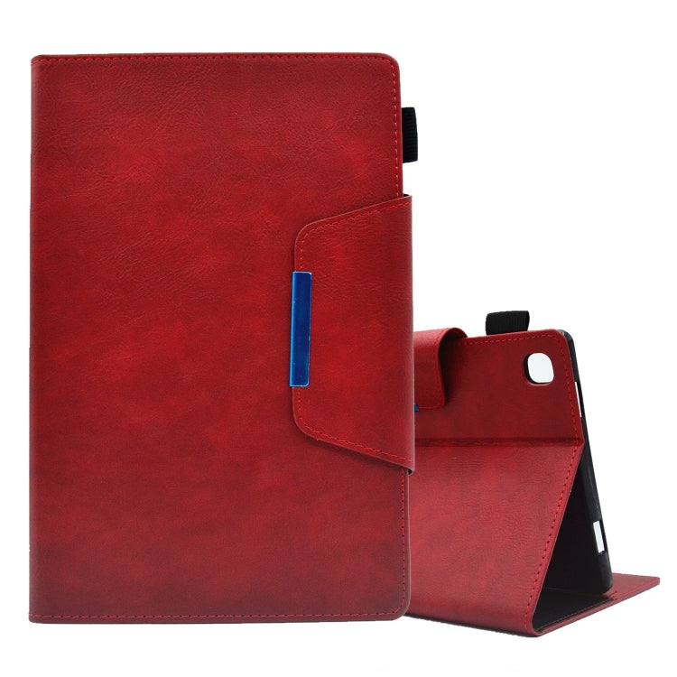 For Samsung Galaxy Tab A8 10.5 2021 Suede Cross Texture Magnetic Clasp Leather Tablet Case