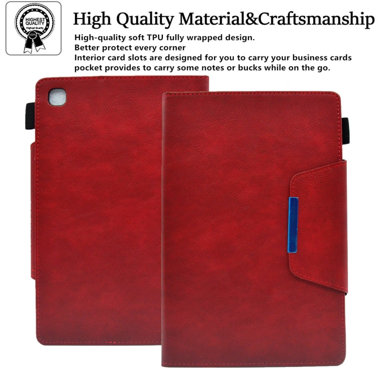 For Samsung Galaxy Tab A8 10.5 2021 Suede Cross Texture Magnetic Clasp Leather Tablet Case