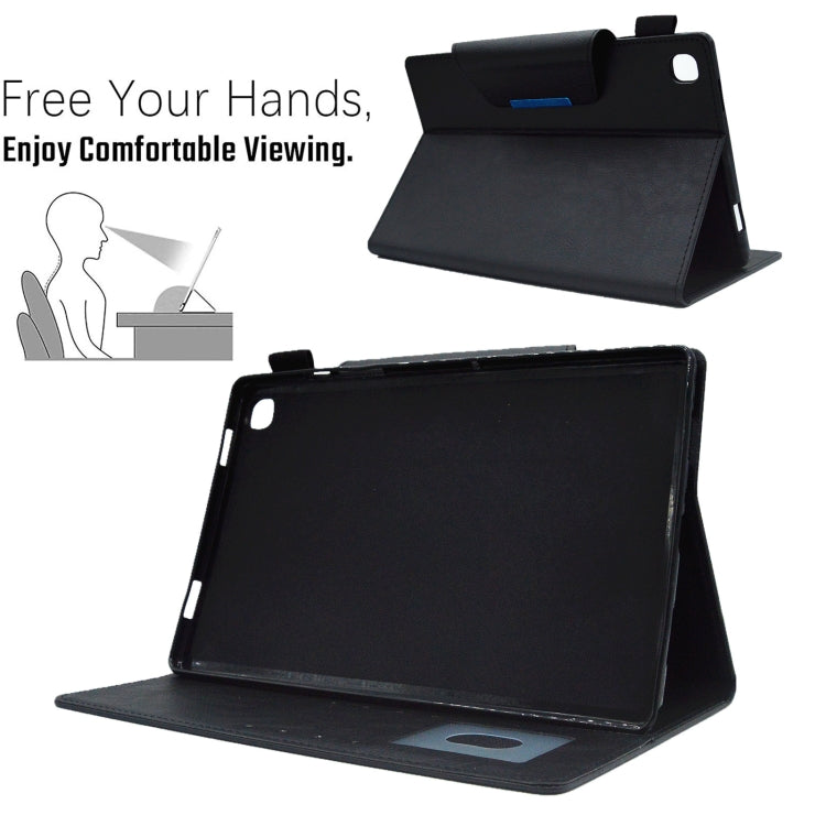 For Samsung Galaxy Tab A 8.0 2019 Suede Cross Texture Magnetic Clasp Leather Tablet Case