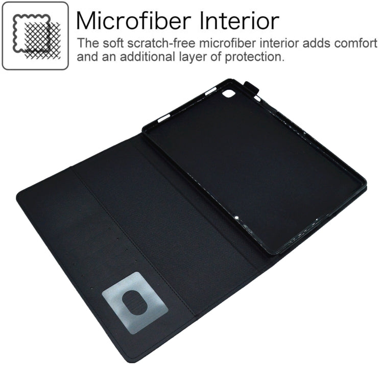 For Samsung Galaxy Tab A 8.0 2019 Suede Cross Texture Magnetic Clasp Leather Tablet Case