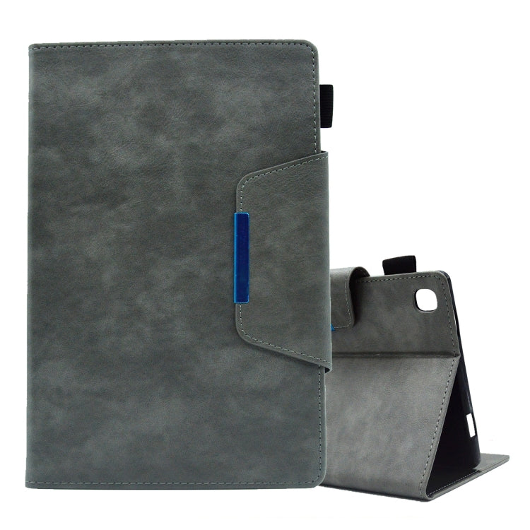 For Samsung Galaxy Tab A 8.0 2019 Suede Cross Texture Magnetic Clasp Leather Tablet Case