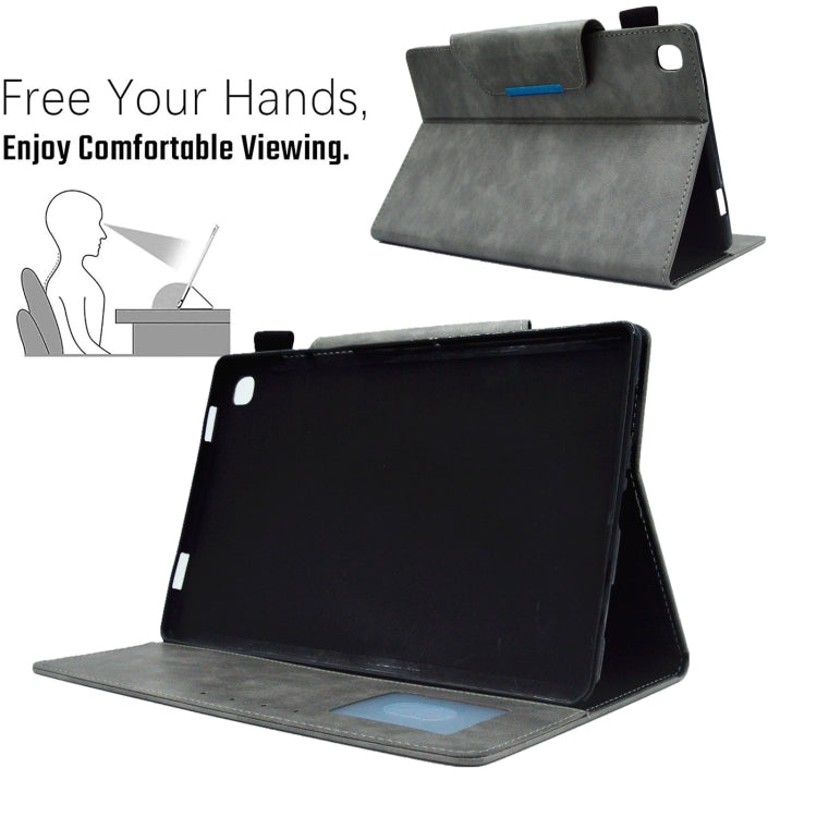 For Samsung Galaxy Tab A 8.0 2019 Suede Cross Texture Magnetic Clasp Leather Tablet Case