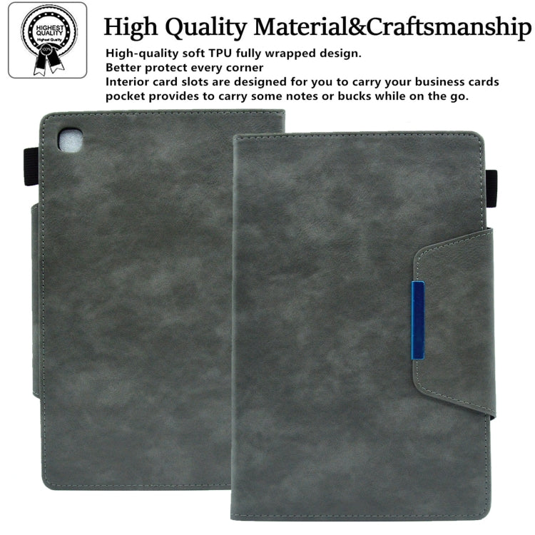 For Samsung Galaxy Tab A 8.0 2019 Suede Cross Texture Magnetic Clasp Leather Tablet Case