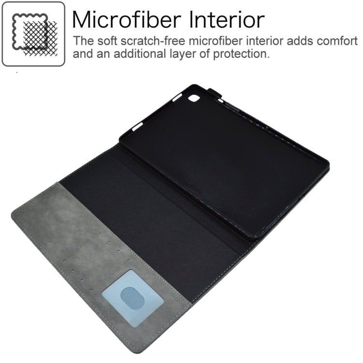For Samsung Galaxy Tab A 8.0 2019 Suede Cross Texture Magnetic Clasp Leather Tablet Case