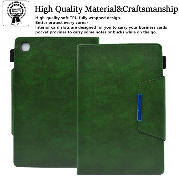 For Samsung Galaxy Tab A 8.0 2019 Suede Cross Texture Magnetic Clasp Leather Tablet Case