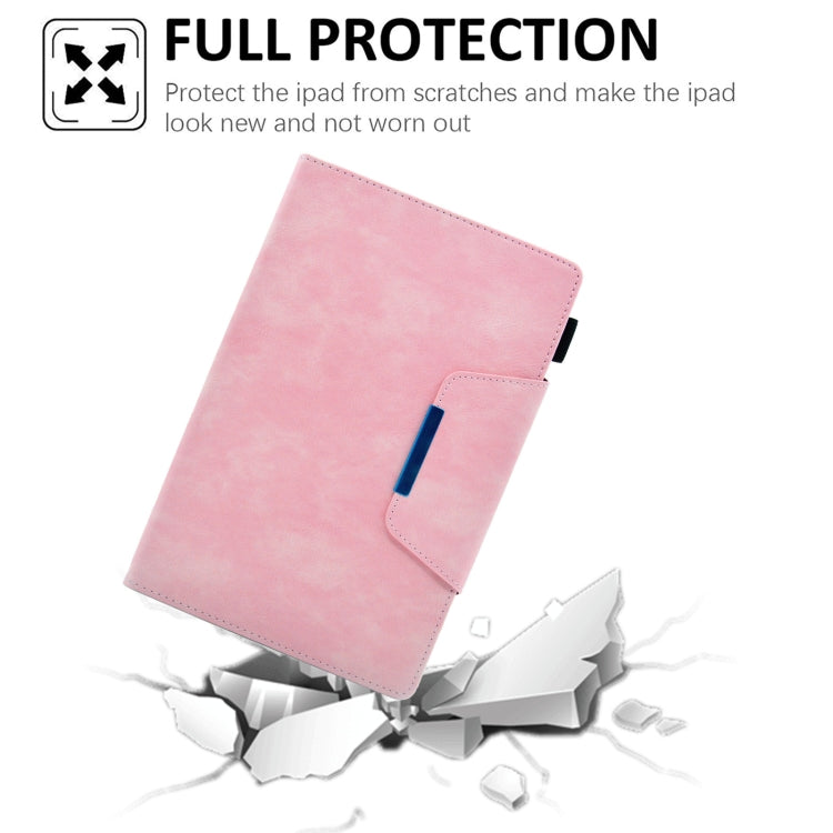 For Samsung Galaxy Tab A 8.0 2019 Suede Cross Texture Magnetic Clasp Leather Tablet Case