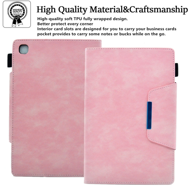 For Samsung Galaxy Tab A 8.0 2019 Suede Cross Texture Magnetic Clasp Leather Tablet Case