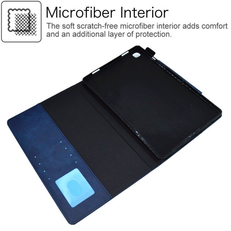 For Samsung Galaxy Tab A 8.0 2019 Suede Cross Texture Magnetic Clasp Leather Tablet Case