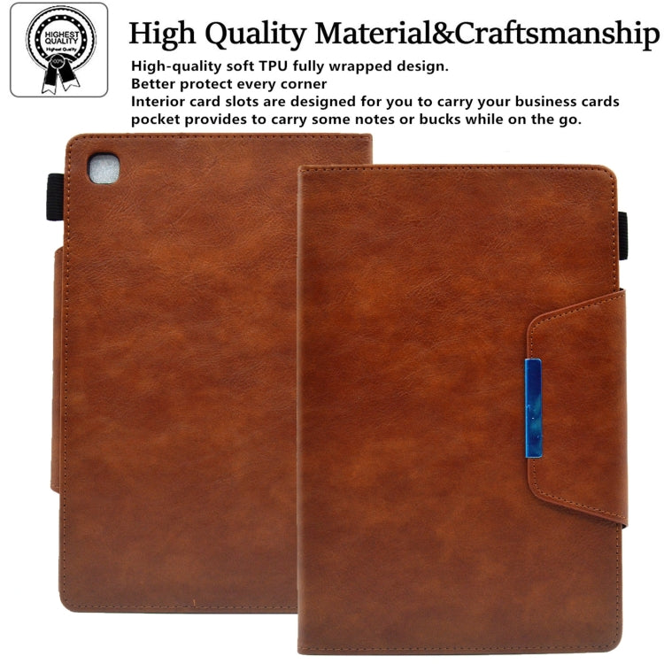For Samsung Galaxy Tab A 8.0 2019 Suede Cross Texture Magnetic Clasp Leather Tablet Case