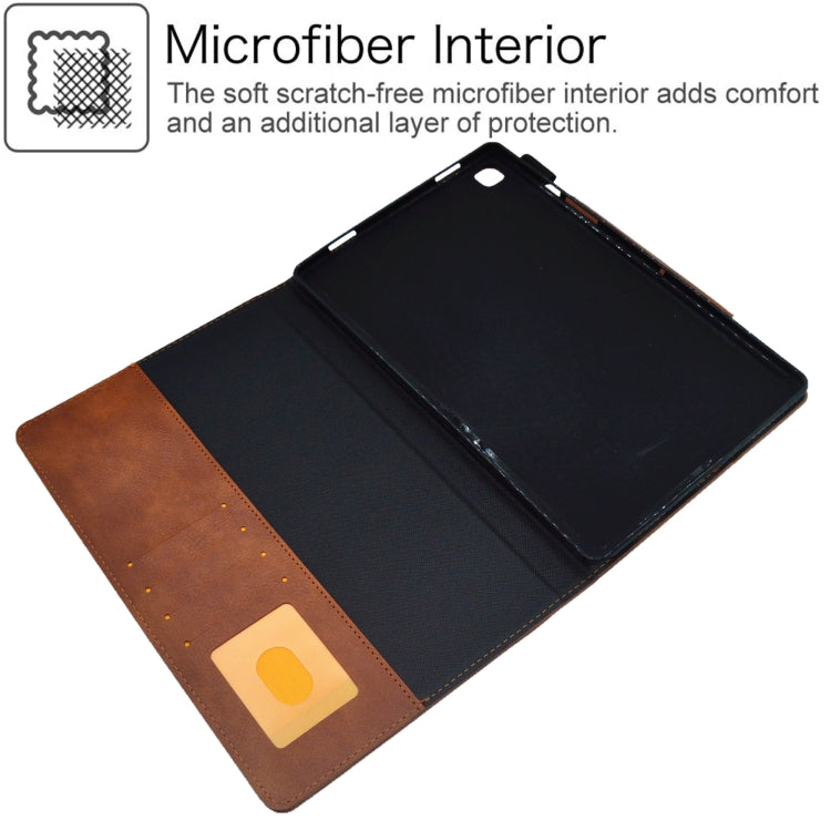 For Samsung Galaxy Tab A 8.0 2019 Suede Cross Texture Magnetic Clasp Leather Tablet Case