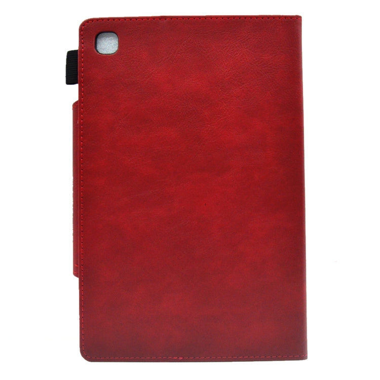 For Samsung Galaxy Tab A 8.0 2019 Suede Cross Texture Magnetic Clasp Leather Tablet Case