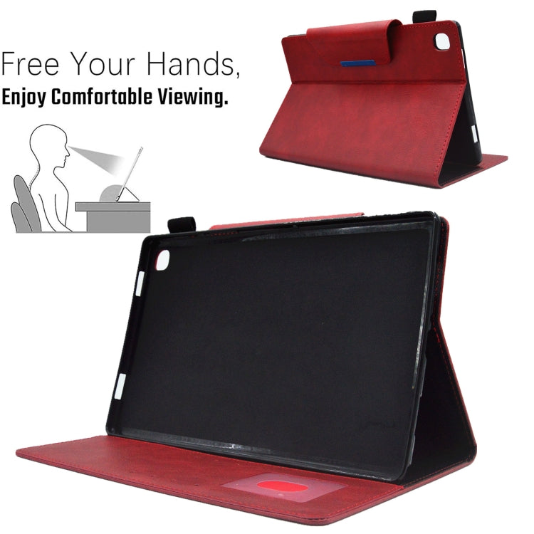 For Samsung Galaxy Tab A 8.0 2019 Suede Cross Texture Magnetic Clasp Leather Tablet Case