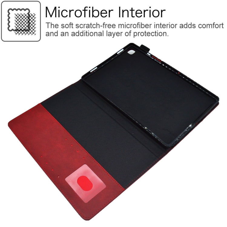 For Samsung Galaxy Tab A 8.0 2019 Suede Cross Texture Magnetic Clasp Leather Tablet Case