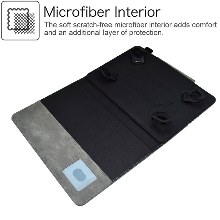 For 7 inch Suede Cross Texture Magnetic Clasp Leather Tablet Case