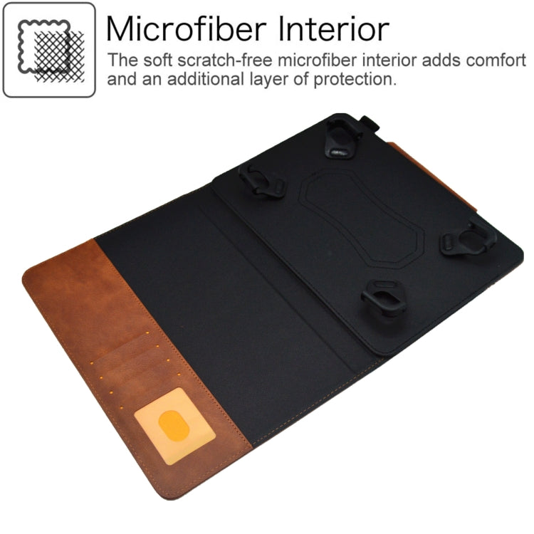 For 7 inch Suede Cross Texture Magnetic Clasp Leather Tablet Case