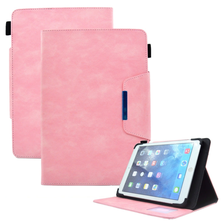 For 8 inch Suede Cross Texture Magnetic Clasp Leather Tablet Case