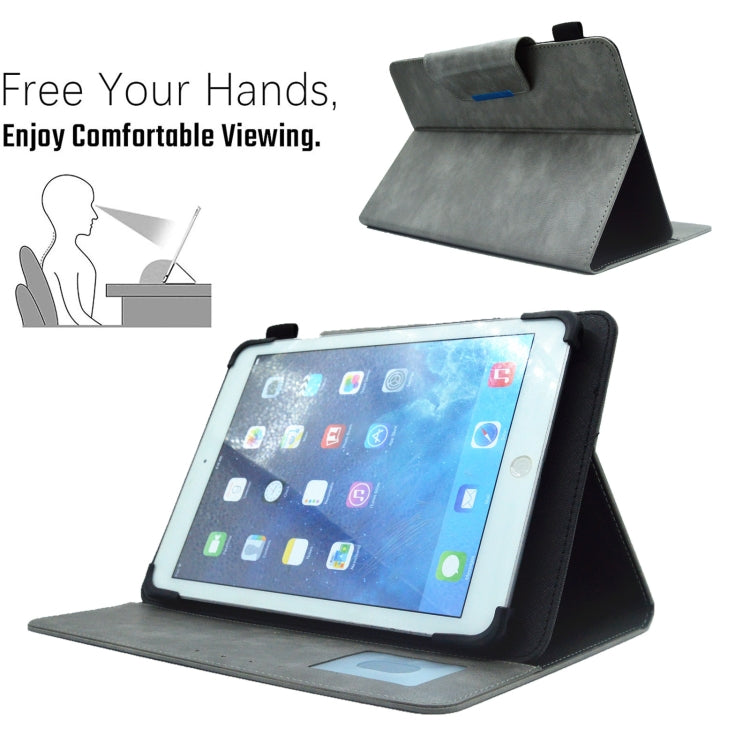 For 10 inch Suede Cross Texture Magnetic Clasp Leather Tablet Case