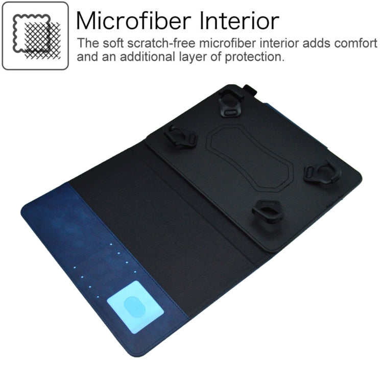 For 10 inch Suede Cross Texture Magnetic Clasp Leather Tablet Case