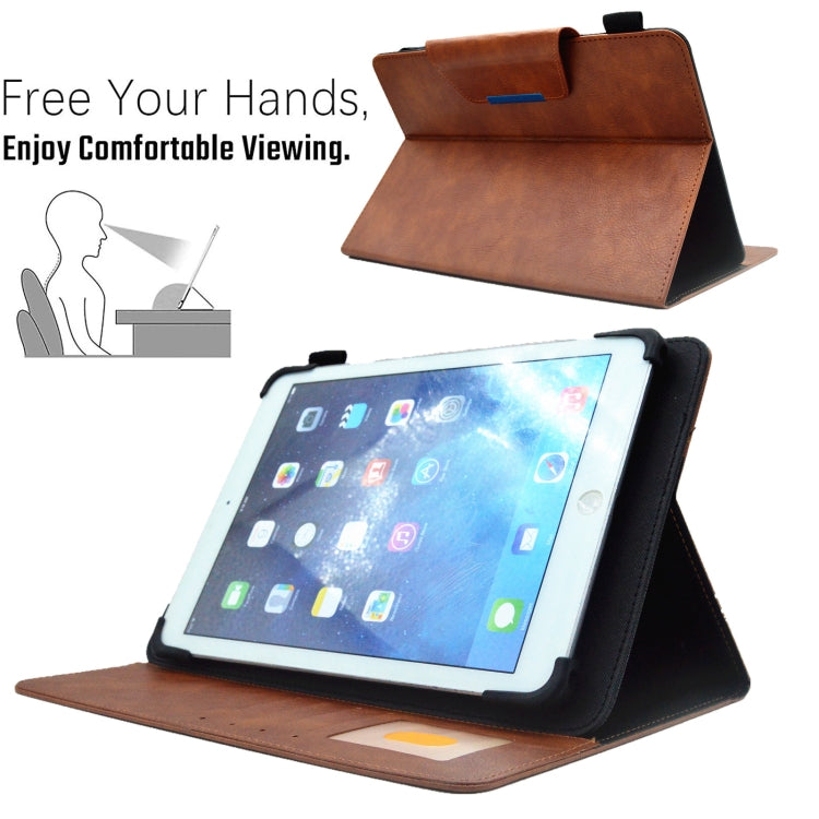 For 10 inch Suede Cross Texture Magnetic Clasp Leather Tablet Case