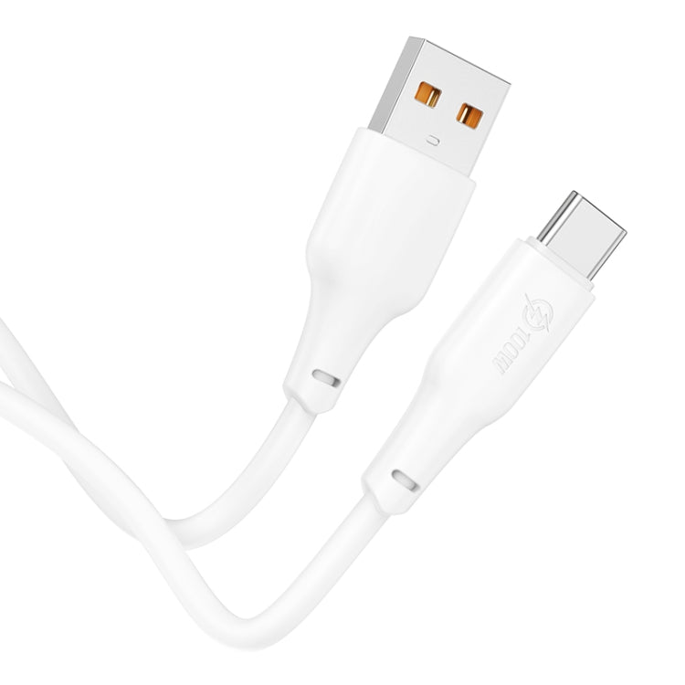 hoco X93 100W USB to USB-C/Type-C Fast Charge Data Cable, Length:1m(White)