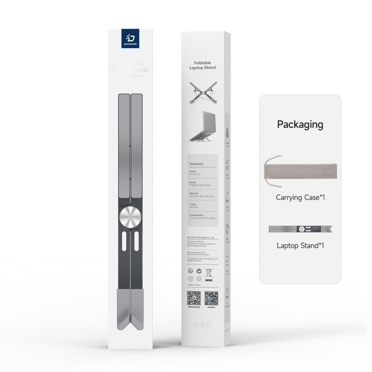 DUX DUCIS Foldable X-shaped Aluminum Laptop Stand(Lead Color)