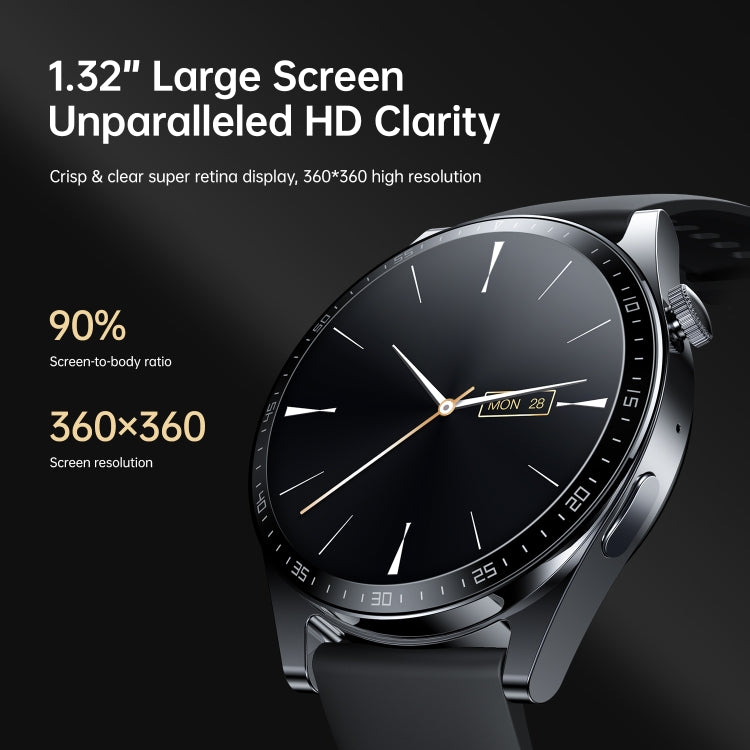 JOYROOM JR-FC2 Classic Series 1.32 inch Screen Smart Watch IP68 Waterproof Support Bluethooth Call(Black)