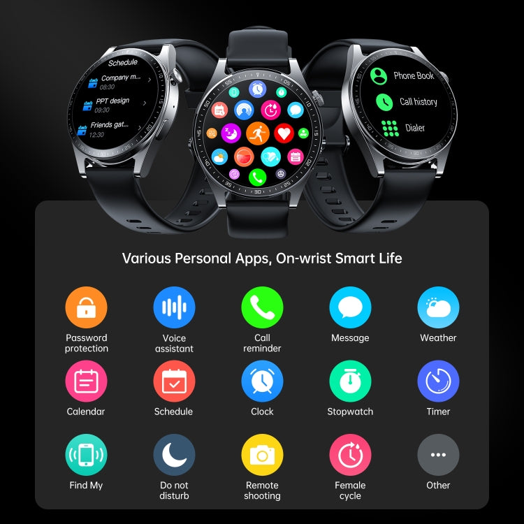 JOYROOM JR-FC2 Classic Series 1.32 inch Screen Smart Watch IP68 Waterproof Support Bluethooth Call(Black)