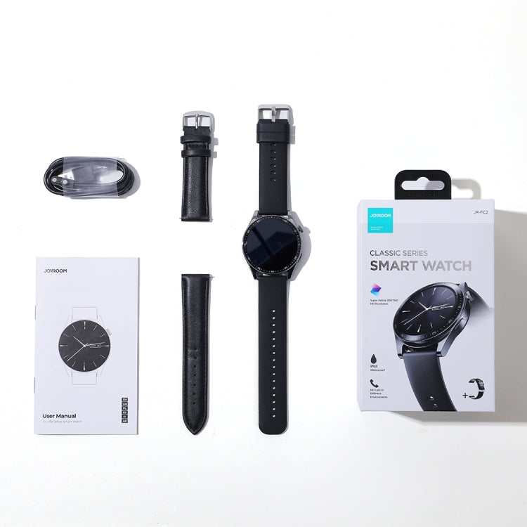 JOYROOM JR-FC2 Classic Series 1.32 inch Screen Smart Watch IP68 Waterproof Support Bluethooth Call(Black)