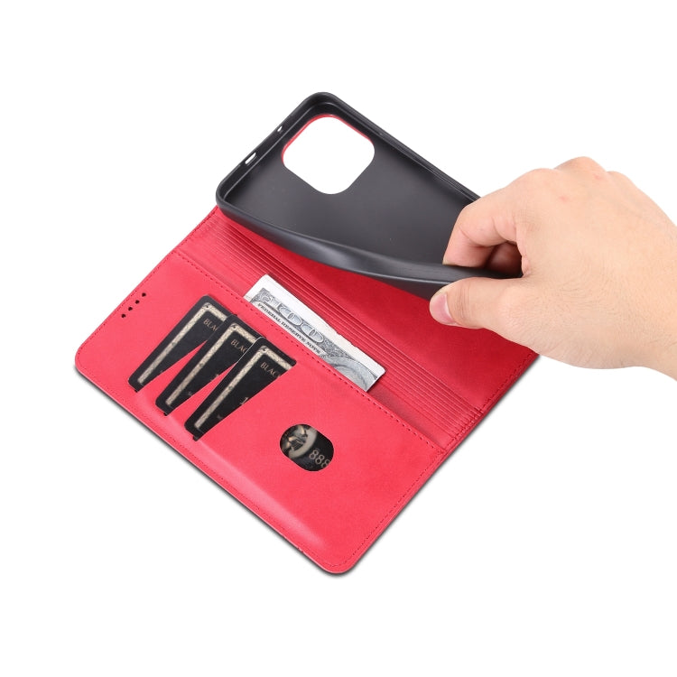 For Huawei nova Y61 AZNS Magnetic Calf Texture Flip Leather Phone Case