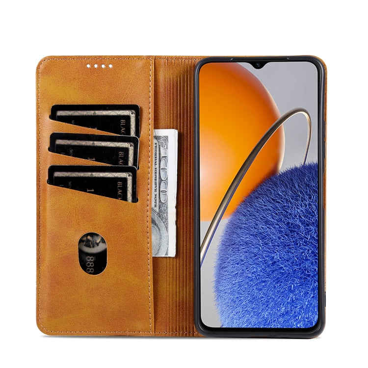 For Huawei nova Y61 AZNS Magnetic Calf Texture Flip Leather Phone Case