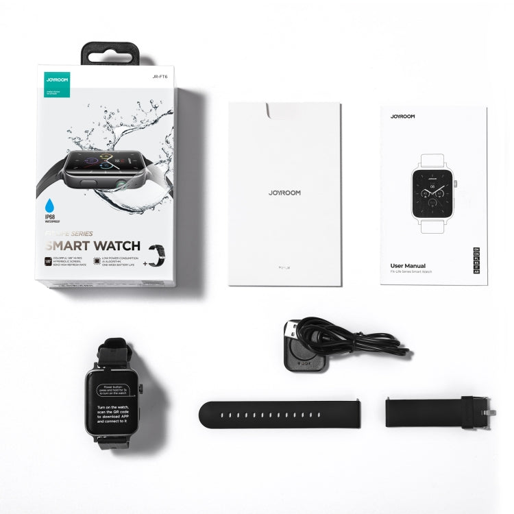 JOYROOM JR-FT6 1.85 inch Screen Sports Smart Watch IP68 Waterproof Support Bluethooth Call(Dark Gray)