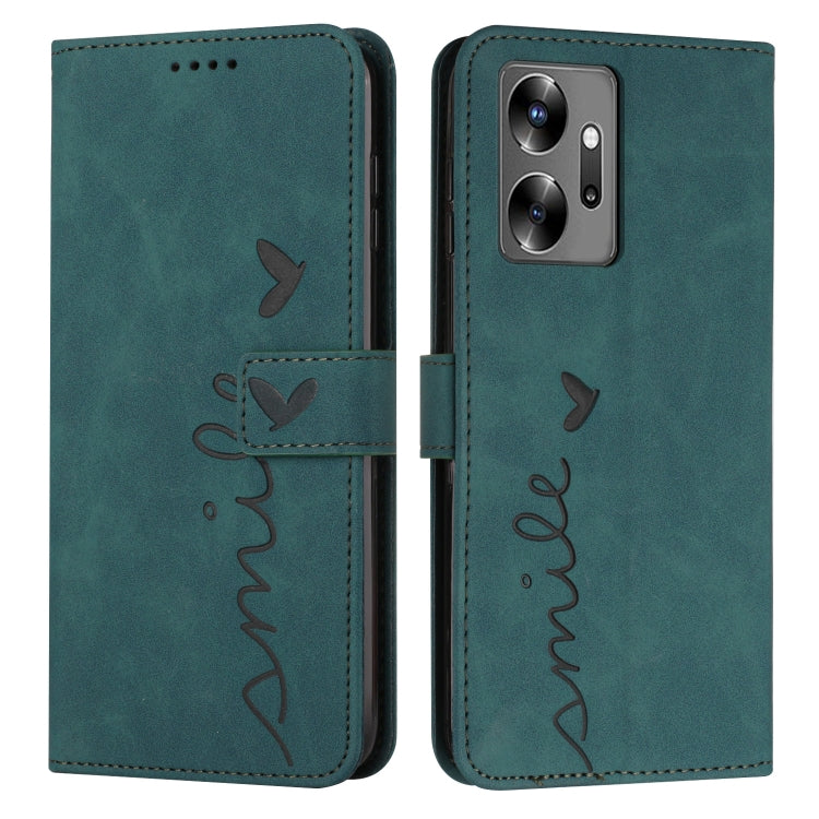 For Infinix Zero 20 Skin Feel Heart Embossed Leather Phone Case