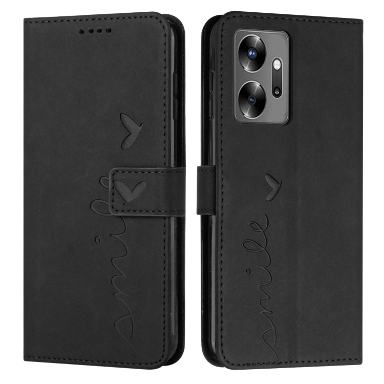 For Infinix Zero 20 Skin Feel Heart Embossed Leather Phone Case