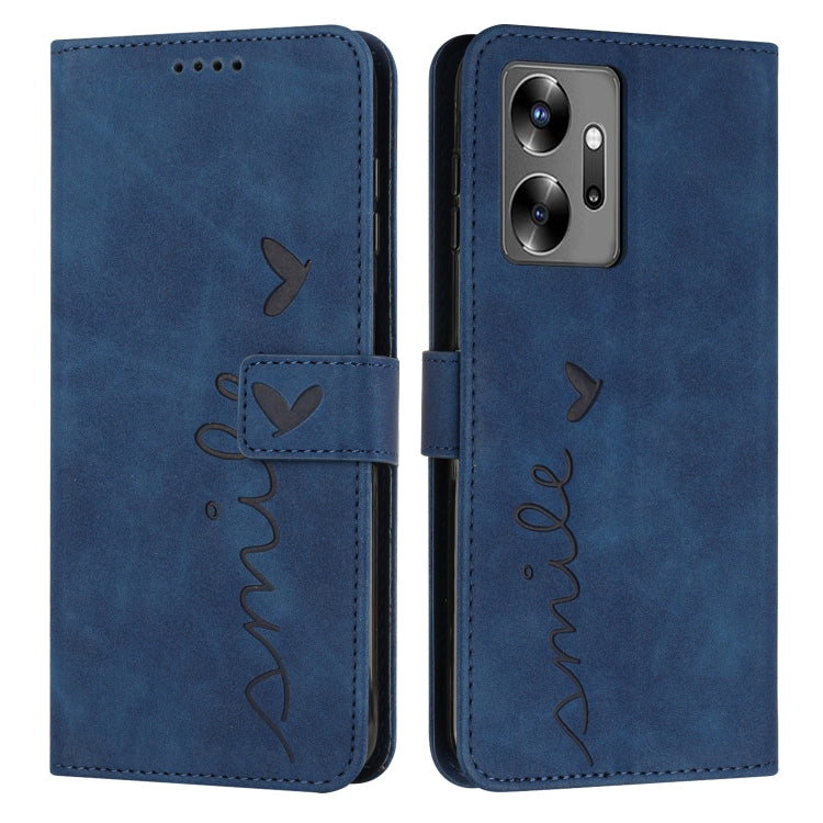 For Infinix Zero 20 Skin Feel Heart Embossed Leather Phone Case