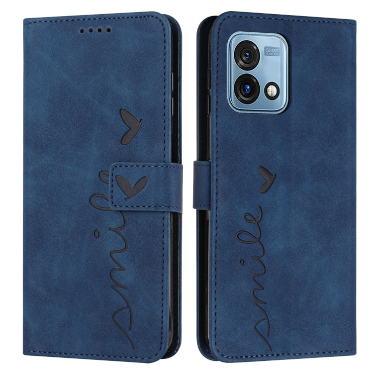 For Motorola Moto G Stylus 5G 2023 Skin Feel Heart Embossed Leather Phone Case