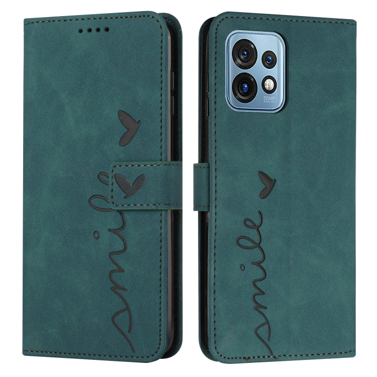 For Motorola Moto X40/X40 Pro/Edge+ 2023 Skin Feel Heart Embossed Leather Phone Case