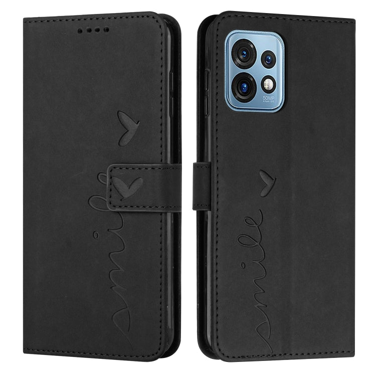For Motorola Moto X40/X40 Pro/Edge+ 2023 Skin Feel Heart Embossed Leather Phone Case